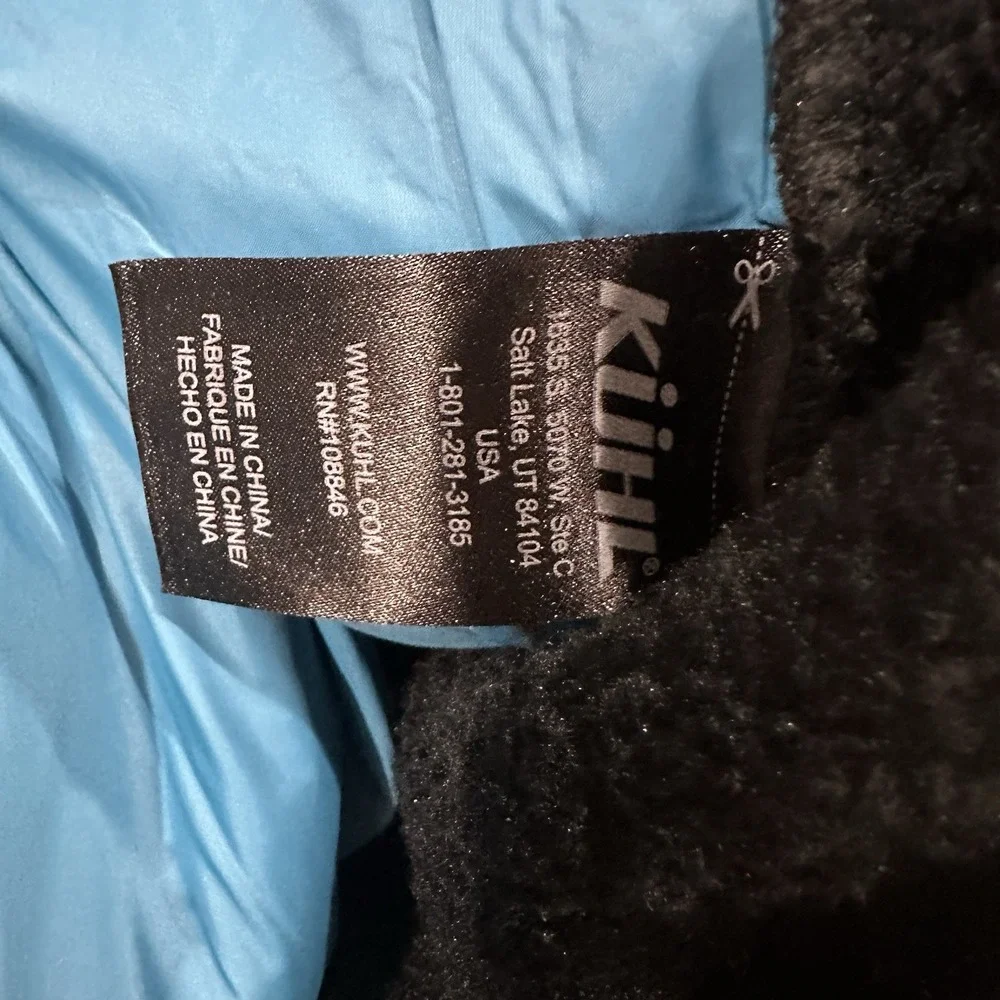 Kuhl Sherpa Fleece Full Zip Hooded Jacket Women's M Black Full Activewear